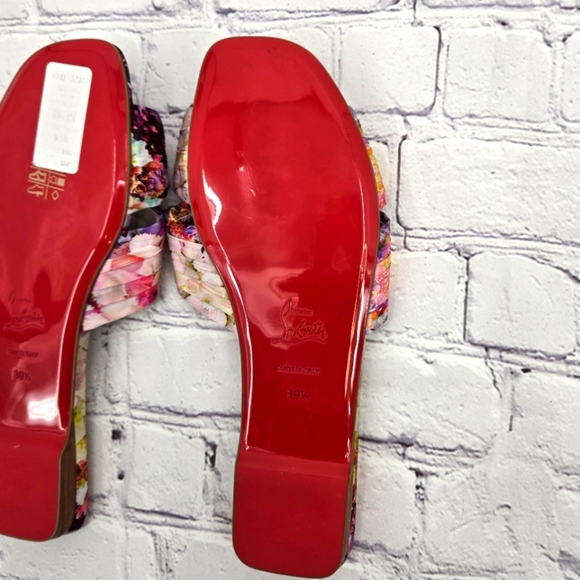 Christian Louboutin Vibrant Sexy Floral Women's Nicol Sandals SIZE 9.5 NWT - Picture 10 of 12